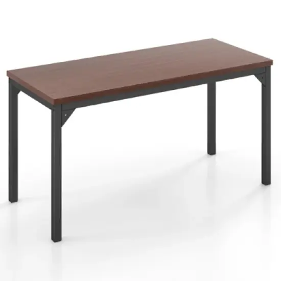 Costway 55" Conference Table Office Computer Study Desk Metal Base Meeting Room image {3}