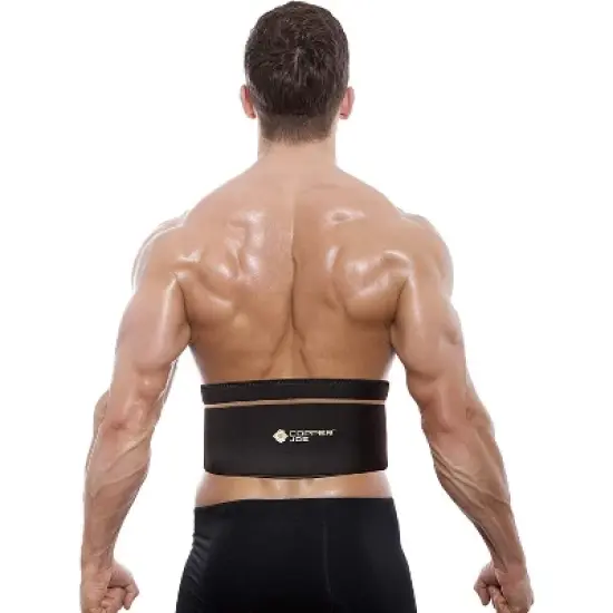 Copper Joe Back Brace for Lower Back Pain Relief, Back Support Belt Men and Women With Adjustable Black Velcro Lumbar Support Belt for Sciatica image {5}