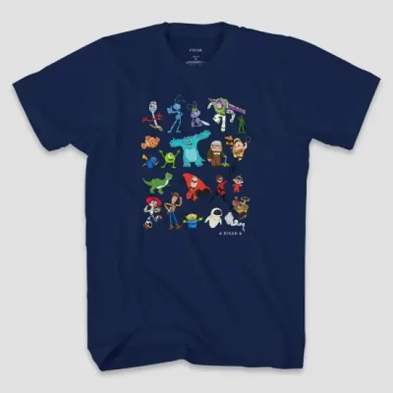 Men's Disney Pixar Short Sleeve Graphic T-Shirt - Navy image {2}