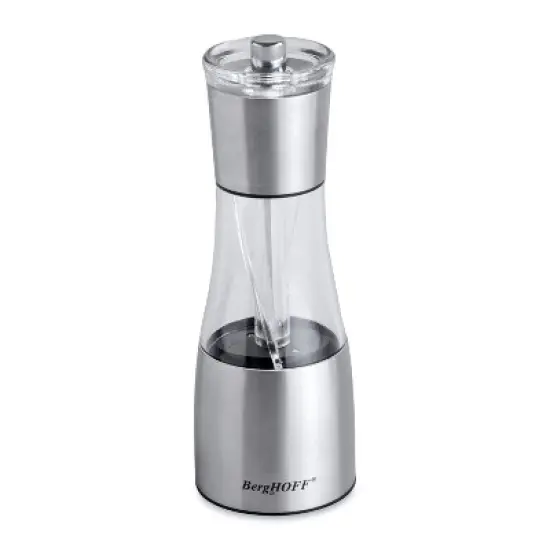 BergHOFF Essentials Salt & Pepper Mill, Corrosion Resistance, Acrylic Holder, Ceramic Grinding Mechanism image {5}
