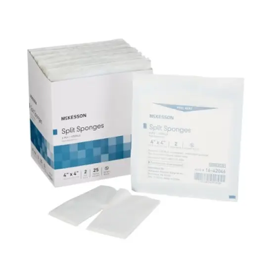McKesson 6-Ply I.V. / Drain Split Dressing Sterile 4 x 4" image {8}