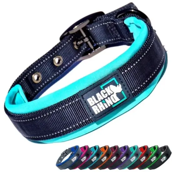 Black Rhino Ultra Soft Neoprene Padded Dog Collar - X Large - Black image {8}