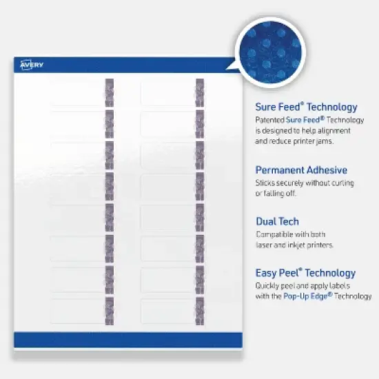 Avery Address Labels, Floral Design, 1" x 2-5/8", 160ct image {2}