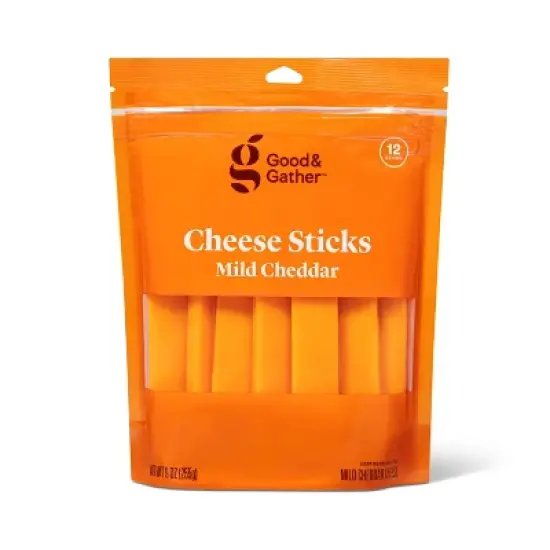 Mild Cheddar Cheese Sticks - 9oz/12ct - Good & Gather&trade; image {4}