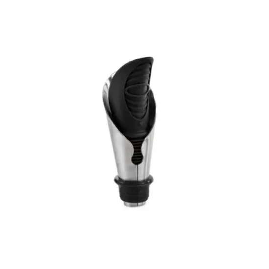 TRUE Duo Wine Pourer and Stopper, Bottle Sealer, Drip Free Pourer, Wine Cork Spout, 2-Piece Design, Silicone and Stainless Steel image {9}