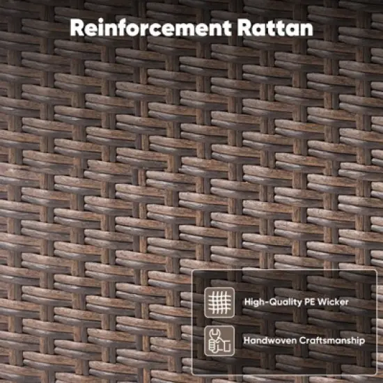 Buenhomino Patio Chairs Wicker Swivel Rocker Set of 2 - Heavy Duty Patio Furniture Set Wicker Outdoor Swivel Glider Chairs for Porch Balcony Deck image {8}