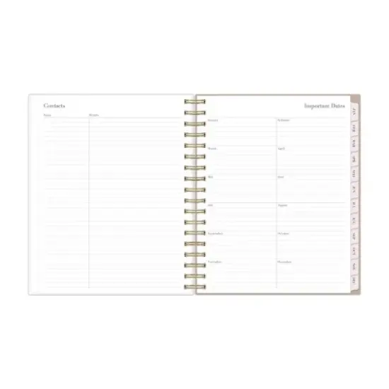 Blue Sky Rachel Parcell Daily/Monthly Planning Calendar 7"x9" Ella Tan Clear Pocket Cover image {8}