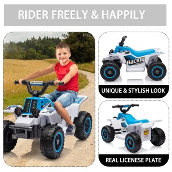 6V Ride On ATV for Kids, Powerful and Safe Ride On Toy with Rechargeable Battery image {6}