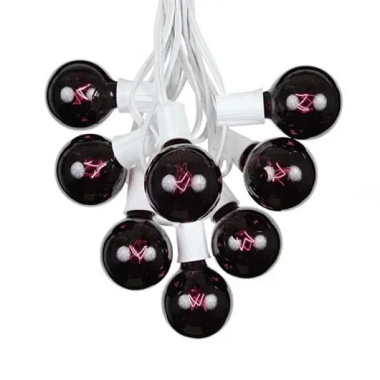 Novelty Lights 100 Feet G50 Globe Outdoor Patio String Lights, White Wire image {4}