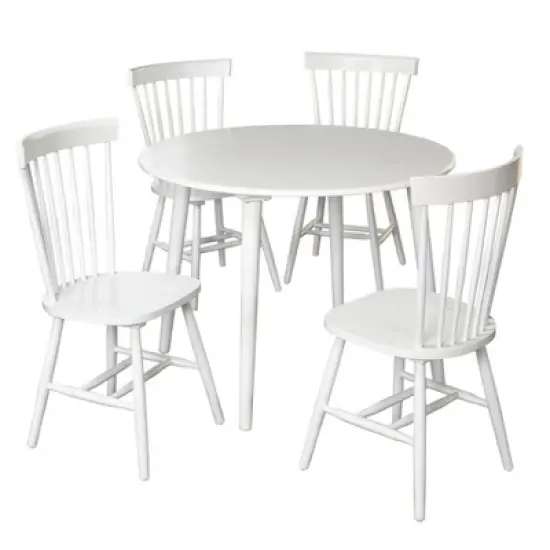 5pc Ravenna Dining Set White - Buylateral image {3}