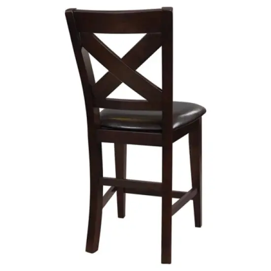 Crown Point Wood Counter Height Stools in Espresso (Set of 2) - Lexicon image {4}