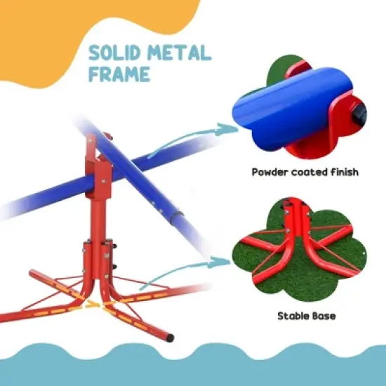 Dexmalle Kids Seesaw Swivel Teeter Totter with 360&deg; Spinning image {6}