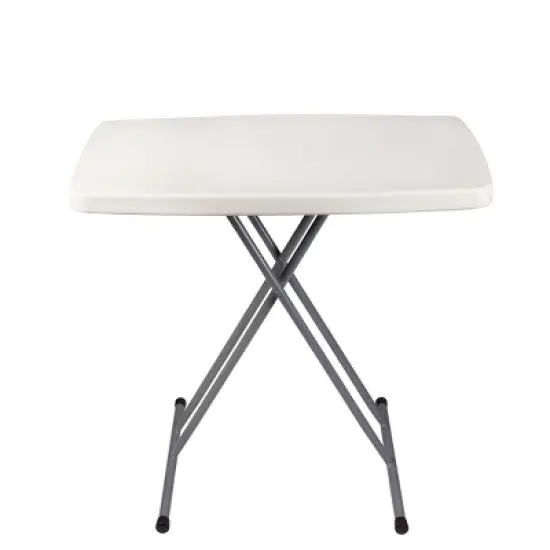 20"x30" Height Adjustable Personal Folding Card Table Speckled Gray - Hampden Furnishings image {2}