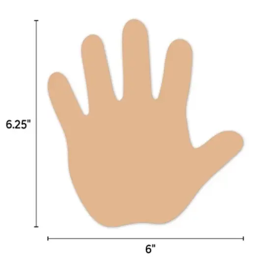 Creative Teaching Press&reg; Multicultural Hands 6" Designer Cut-Outs, 36 Per Pack, 2 Packs image {3}