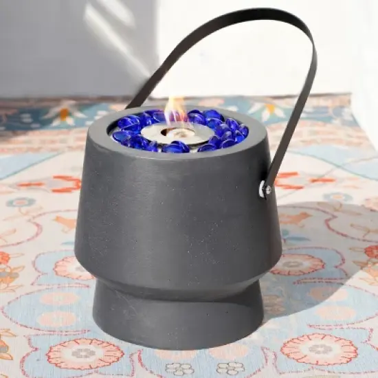 Moda Furnishings 9.8 In. Smokeless Outdoor Tabletop Citronella Oil Fireplace image {10}