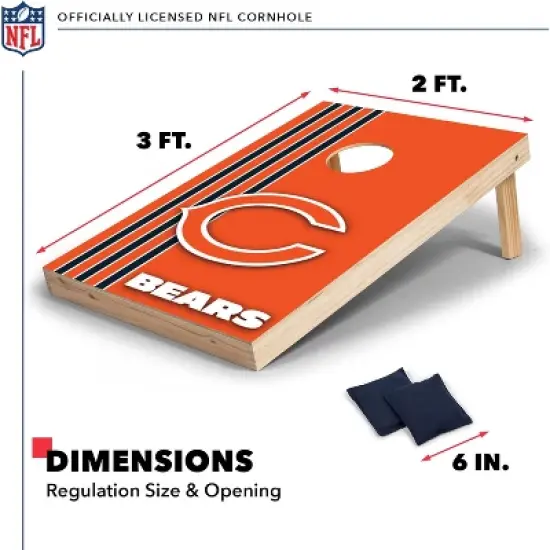 NFL Chicago Bears 2'x3' Wood Cornhole Set image {5}