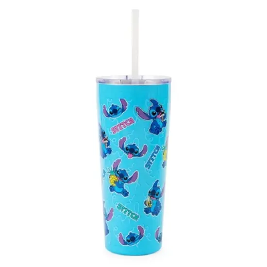 Silver Buffalo Disney Lilo & Stitch Snack Toss Double-Walled Stainless Steel Tumbler image {9}