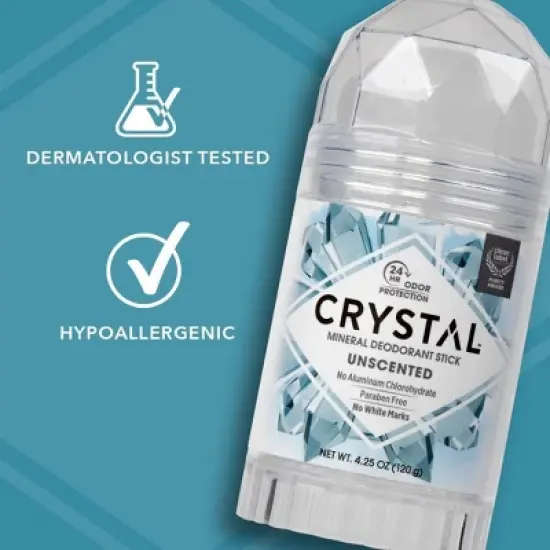 Crystal Unscented Mineral Deodorant Stick - 4.25oz image {4}