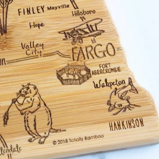 Totally Bamboo Destination North Dakota Serving and Cutting Board image {4}