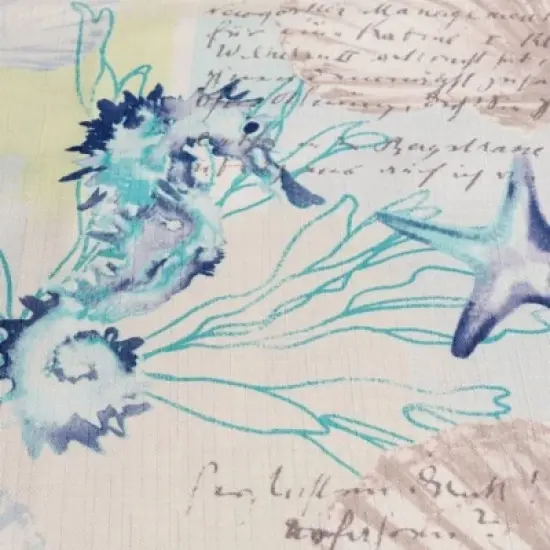 Seabiscuit Coastal Indoor/Outdoor Fabric Tablecloth - Elrene Home Fashions image {2}