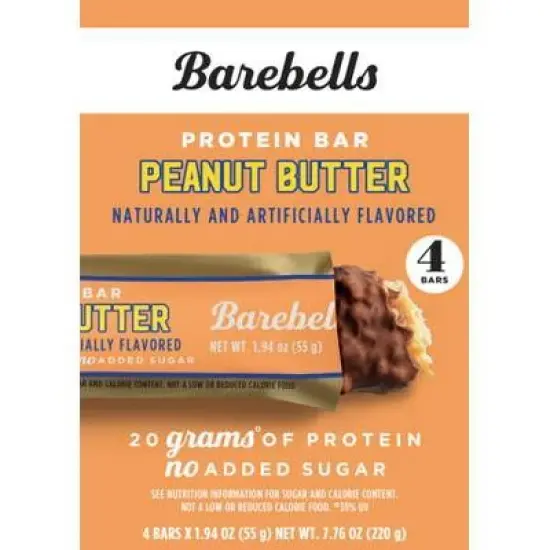 Barebells Nutrition Protein Bars - Peanut Butter - 7.76oz/4pk image {4}
