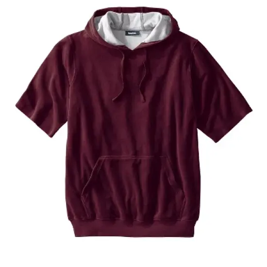 KingSize Men's Big & Tall Velour Short-Sleeve Pullover Hoodie image {4}