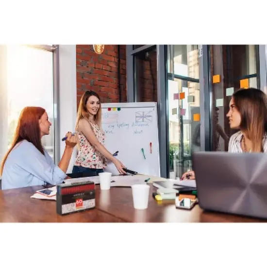 Arteza Dry Erase Markers, Fine Tip (Red, Blue, Green, Black) for the Classroom, Office, Home, or School - 60 Pack image {3}