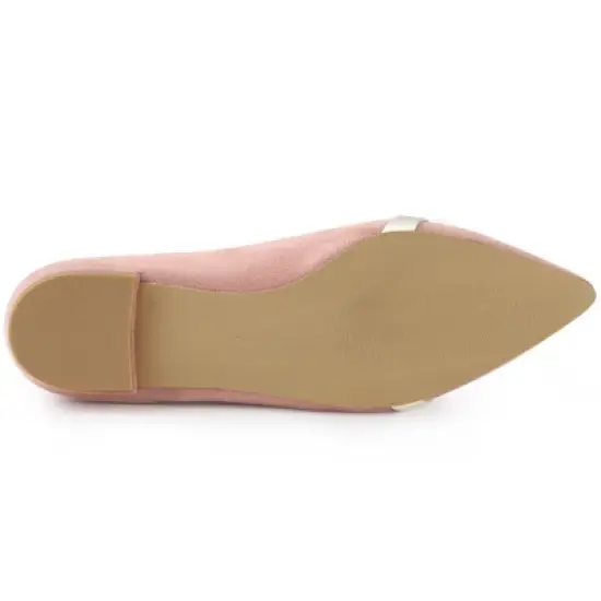 Allegra K Women's Pointed Toe Slip on Ballet Flat Shoes image {4}