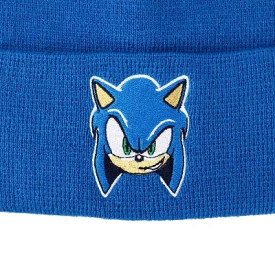 Sonic The Hedgehog Sonic Face Royal Blue Cuff Beanie image {1}