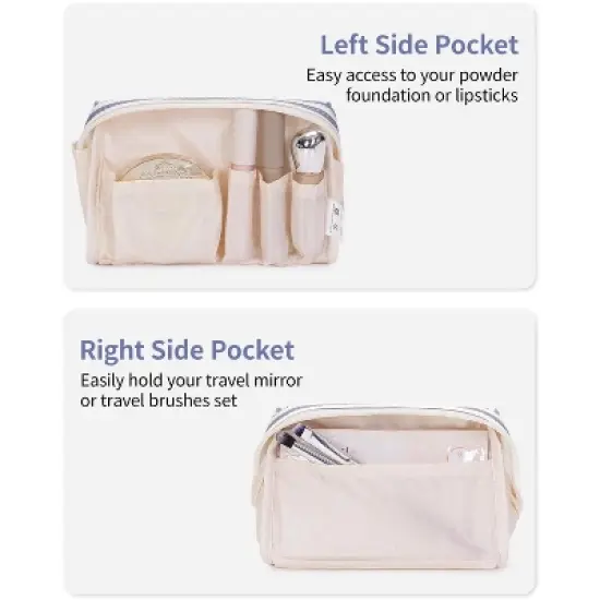 Narwey Small Striped Makeup Bag for Purse Mini Cosmetic Bag image {2}