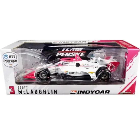 Dallara IndyCar #3 Scott McLaughlin "CarShop" Team Penske "NTT IndyCar Series" (2021) 1/18 Diecast Model Car by Greenlight image {2}