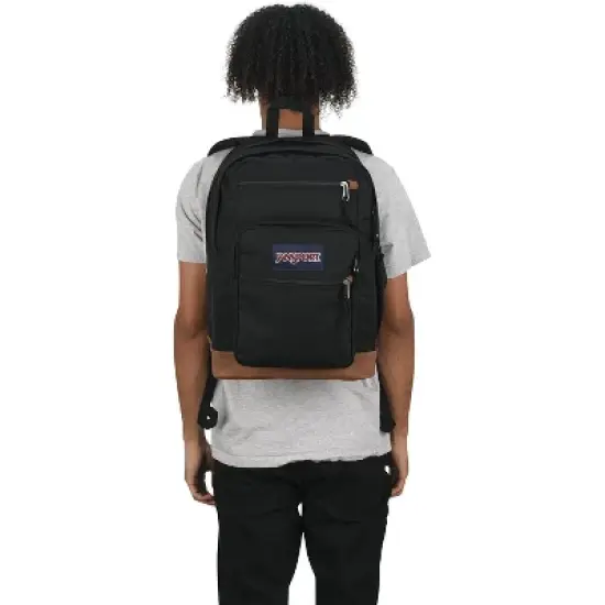 Cool Backpack, with 15-inch Laptop Sleeve - Large Computer Bag Rucksack with 2 Compartments, Ergonomic Straps, Black image {8}