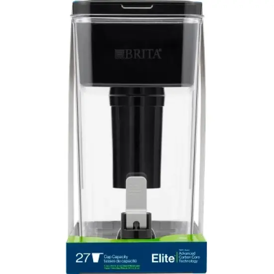 Brita Extra Large 27-Cup UltraMax Filtered Water Dispenser with Filter - Jet Black image {7}