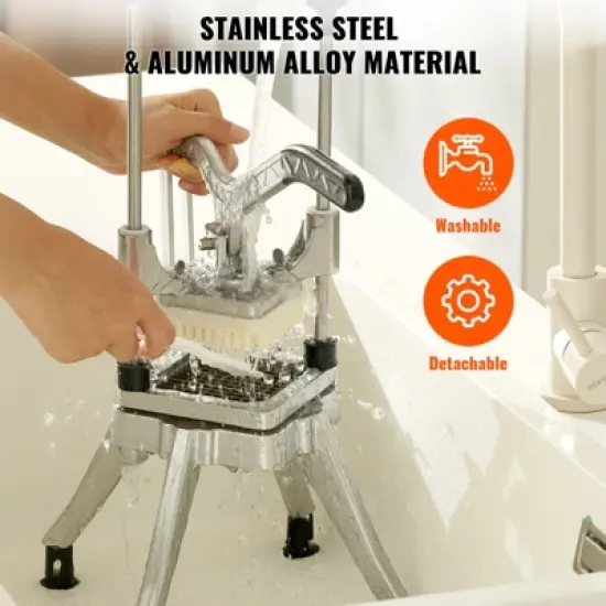 VEVOR Commercial Chopper with 4 Replacement Blades Commercial Vegetable Chopper Stainless Steel French Fry Cutter Potato Dicer & Slicer image {2}