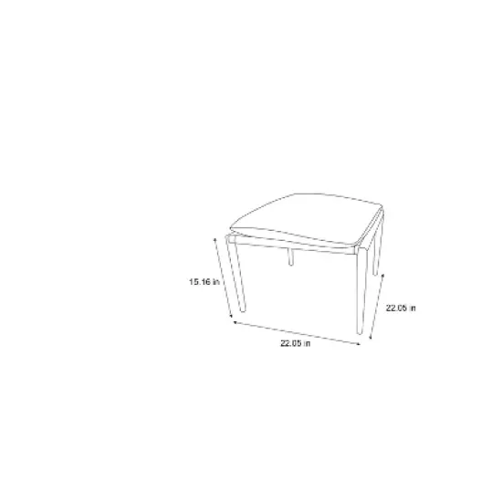 Cushioned Metal Outdoor Ottoman - Cream/Black - Hearth & Hand&trade; with Magnolia image {5}