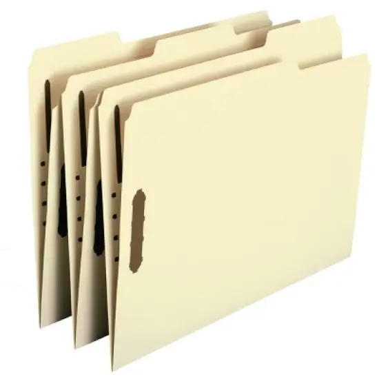 Smead Fastener File Folder, 2 Fasteners, Reinforced 1/3-Cut Tab, Letter Size, Manila, 12 per Pack (11537) image {8}