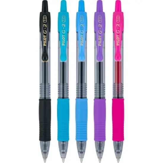 Pilot 5pk G2 Premium Gel Pens Bold Point 1.0mm Assorted Inks image {1}