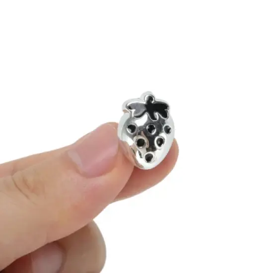 Unique Bargains Strawberrys Shoelace Charms Silver Tone 1 Pair image {2}