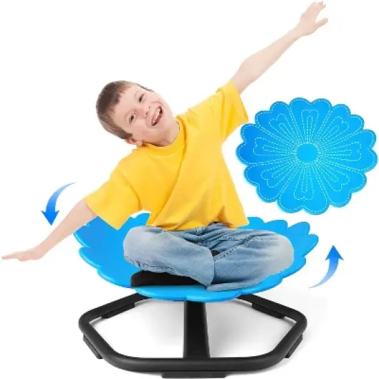 Terramus Flower Swivel Chair for Kids, 360&deg; Spinning Seat, Autism Sensory Spin Chair for Boys and Girls image {7}