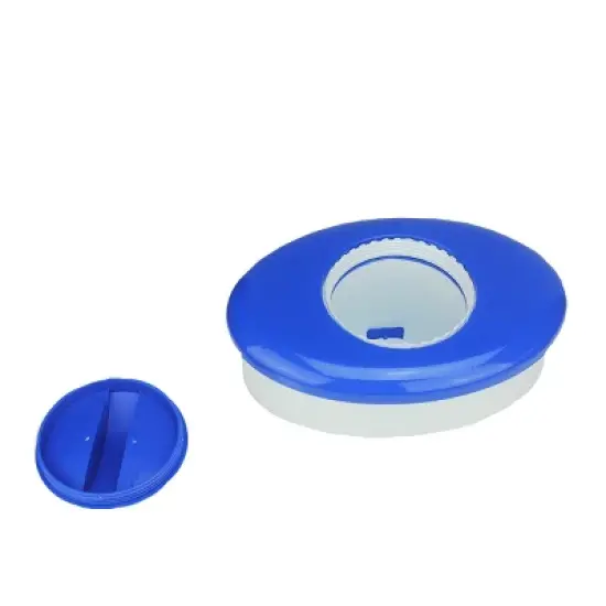 Pool Central Floating Swimming Pool Chlorine Dispenser 9" - Blue/White image {1}