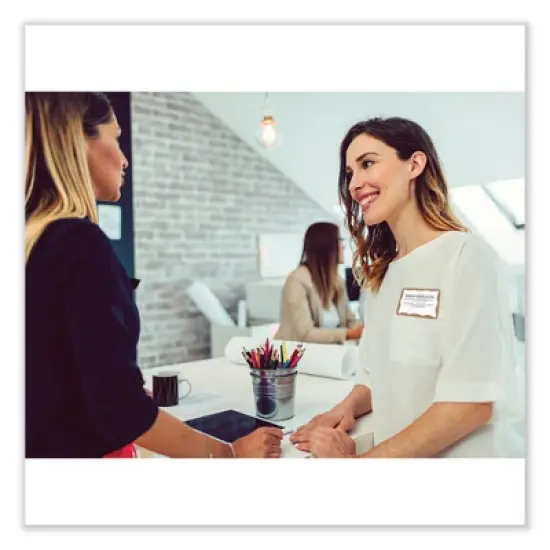 Avery Printable Adhesive Name Badges, 3.38 x 2.33, Gold Border, 100/Pack image {5}