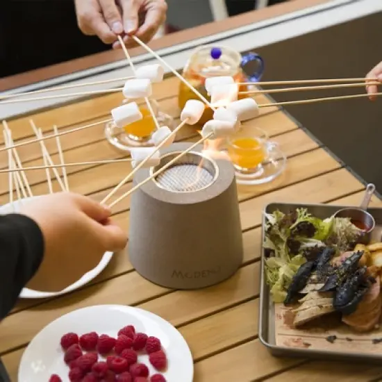 Entta Tabletop Fire Pit Portable Ethanol Fireplace for Indoor Outdoor Mini Fire Bowl for Patio image {4}