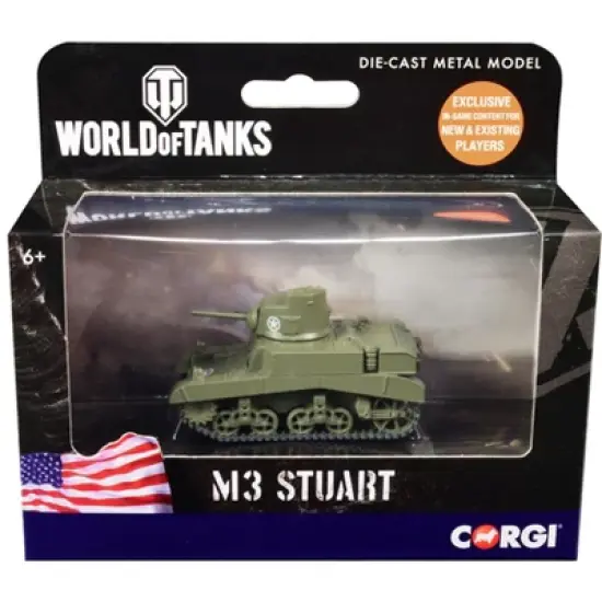 M3 Stuart Light Tank United States "World of Tanks" Video Game Diecast Model by Corgi image {1}
