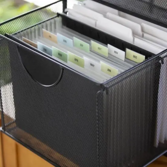 Smead Poly Hanging Expanding File, 12 Dividers, Letter Size, Black (65125) image {4}