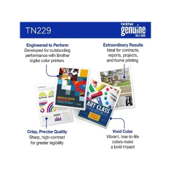 Brother TN229 Black Standard Yield Toner Cartridge (TN229BK) TN229BL image {4}