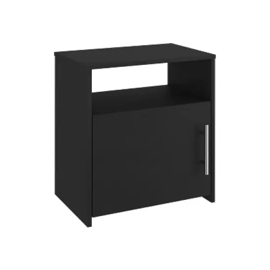 Kumasinova 23" Modern Nightstand with Shelf,Bedside Table with Single Door Cabinet,Wooden Night Stand with Metal Handles for Bedroom,Bedroom Furniture image {2}