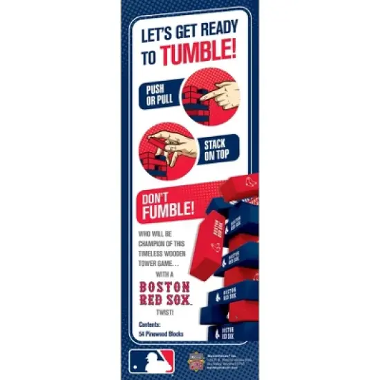 MasterPieces Real Wood Block Tumble Towers - MLB Boston Red Sox image {3}