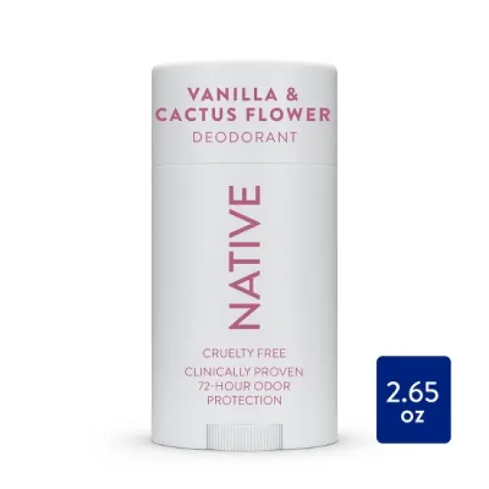 Native Solid Deodorant for Women & Men - Vanilla & Cactus Flower - 2.65oz image {10}