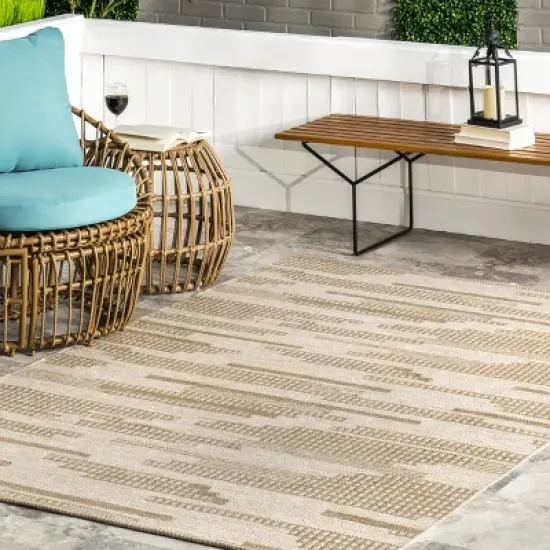 nuLOOM Maddy Abstract Lined Indoor/Outdoor Patio Area Rug image {8}