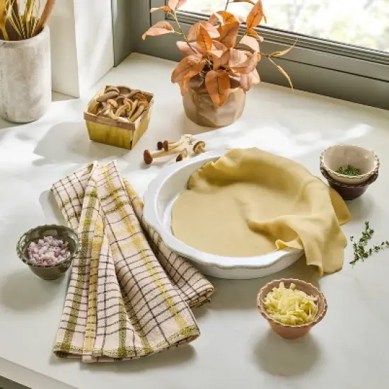 Plaid Flour Sack Towel Green - Hearth & Hand&trade; with Magnolia image {1}